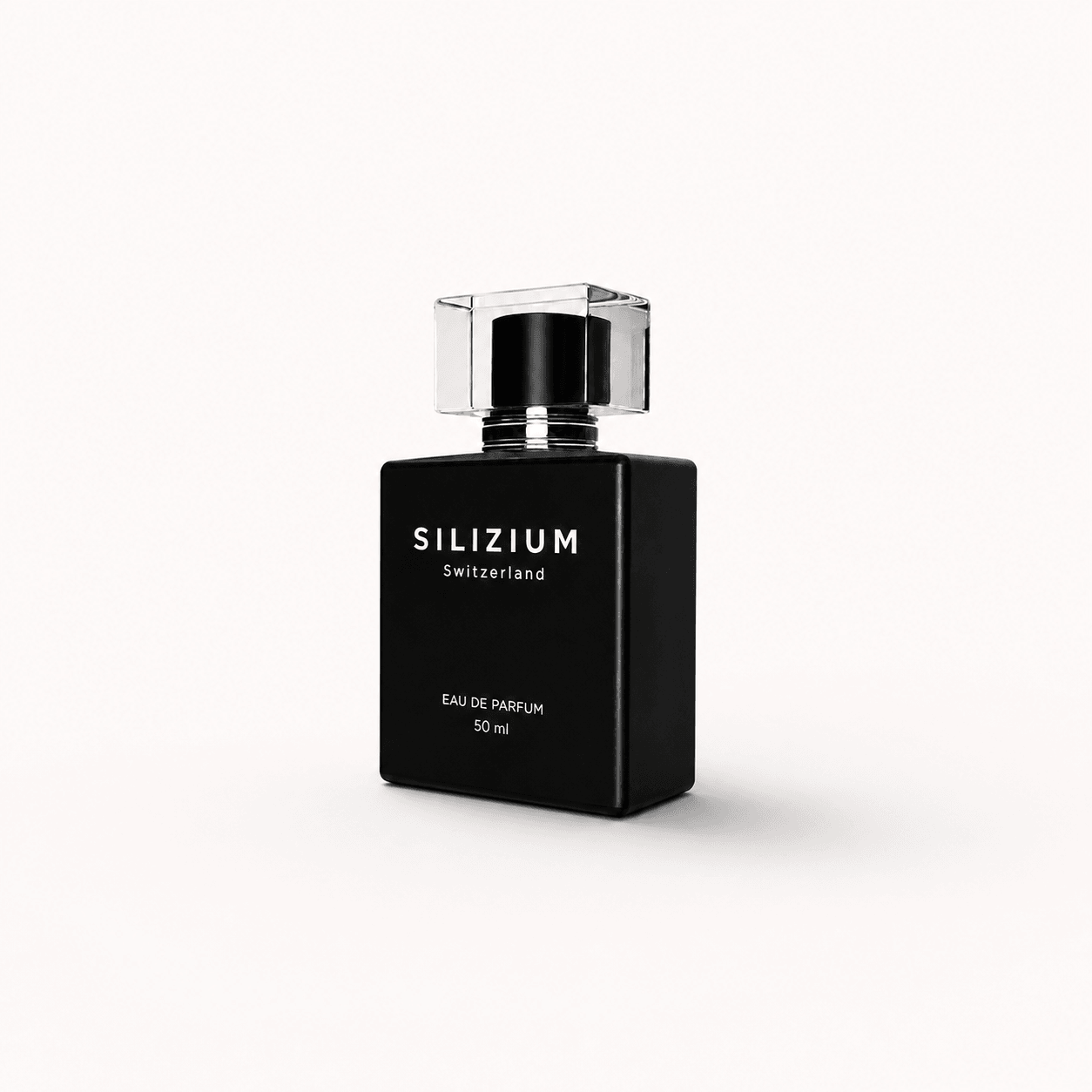 SILIZIUM Fragment 01 Eau de Parfum 50 ml als schwarzer Flakon auf hellem Grund
